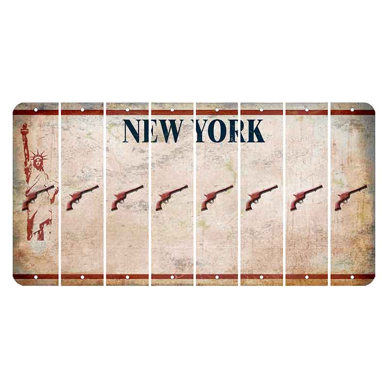 New York Statue of Liberty Cut License Plate Strips (Set of 8) Revolver