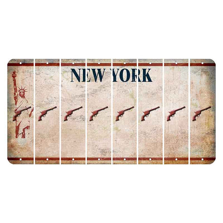 New York Statue of Liberty Cut License Plate Strips (Set of 8) Revolver