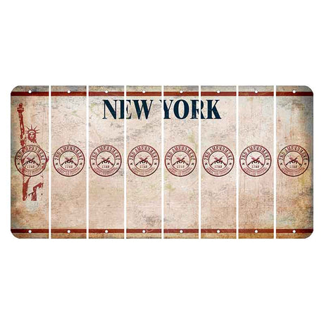 New York Statue of Liberty Cut License Plate Strips (Set of 8) 2nd Amendment