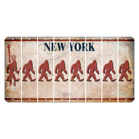 New York Statue of Liberty Cut License Plate Strips (Set of 8) Bigfoot