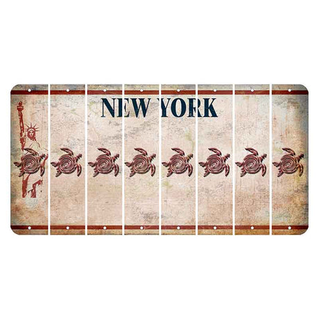 New York Statue of Liberty Cut License Plate Strips (Set of 8) Sea Turtle