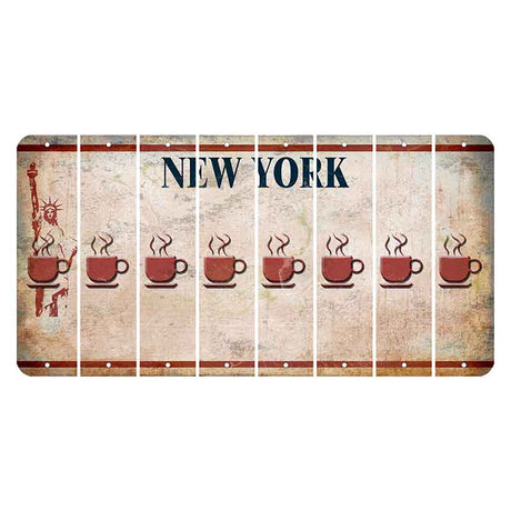 New York Statue of Liberty Cut License Plate Strips (Set of 8) Coffee Mug