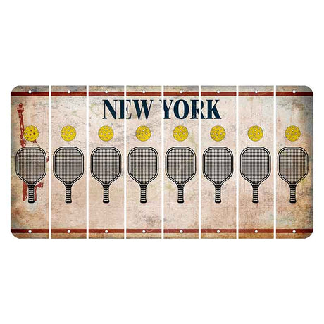 New York Statue of Liberty Cut License Plate Strips (Set of 8) Pickleball