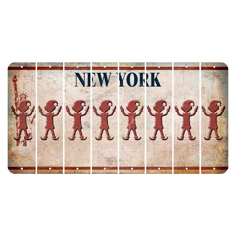 New York Statue of Liberty Cut License Plate Strips (Set of 8) Elf