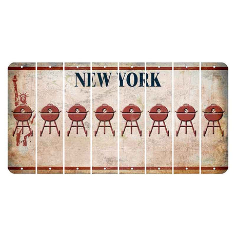 New York Statue of Liberty Cut License Plate Strips (Set of 8) Grill