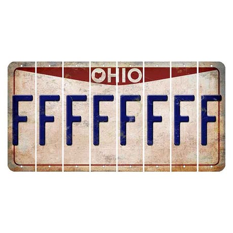 Ohio Pride Cut License Plate Strips (Set of 8) F