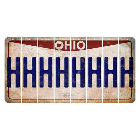 Ohio Pride Cut License Plate Strips (Set of 8) H