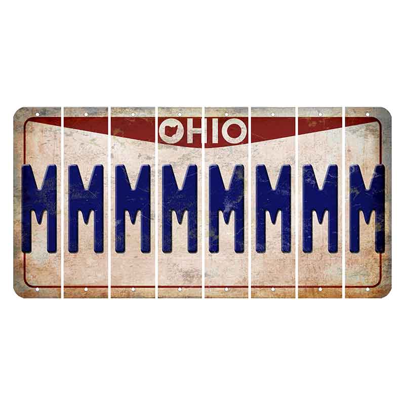 Ohio Pride Cut License Plate Strips (Set of 8) M