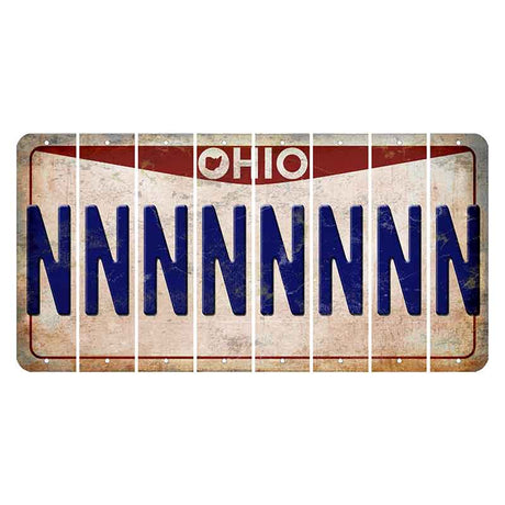 Ohio Pride Cut License Plate Strips (Set of 8) N