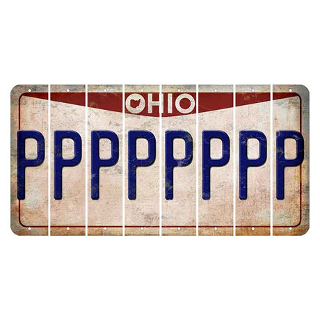 Ohio Pride Cut License Plate Strips (Set of 8) P