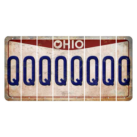 Ohio Pride Cut License Plate Strips (Set of 8) Q