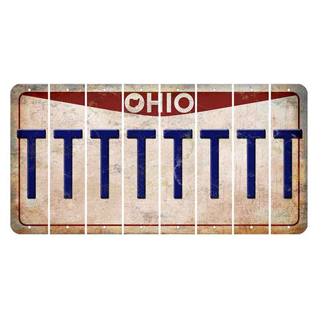 Ohio Pride Cut License Plate Strips (Set of 8) T