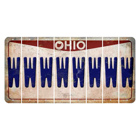 Ohio Pride Cut License Plate Strips (Set of 8) W