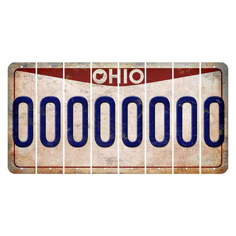 Ohio Pride Cut License Plate Strips (Set of 8)