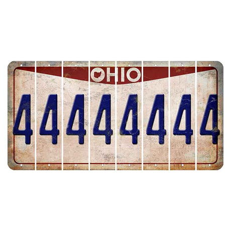 Ohio Pride Cut License Plate Strips (Set of 8) 4