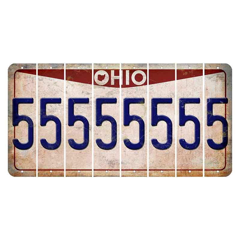 Ohio Pride Cut License Plate Strips (Set of 8) 5