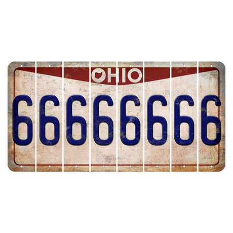 Ohio Pride Cut License Plate Strips (Set of 8) 6