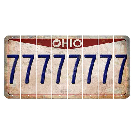 Ohio Pride Cut License Plate Strips (Set of 8) 7