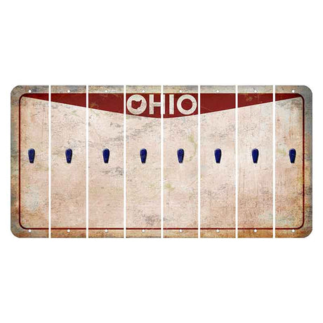 Ohio Pride Cut License Plate Strips (Set of 8) Apostrophe