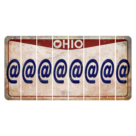 Ohio Pride Cut License Plate Strips (Set of 8) At Sign