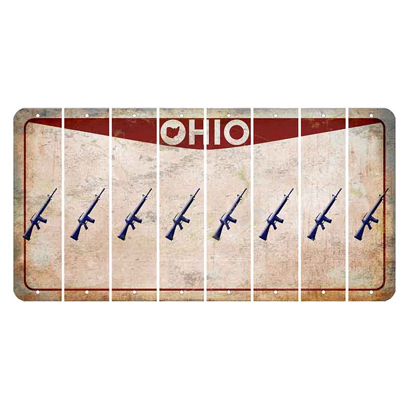 Ohio Pride Cut License Plate Strips (Set of 8) Rifle