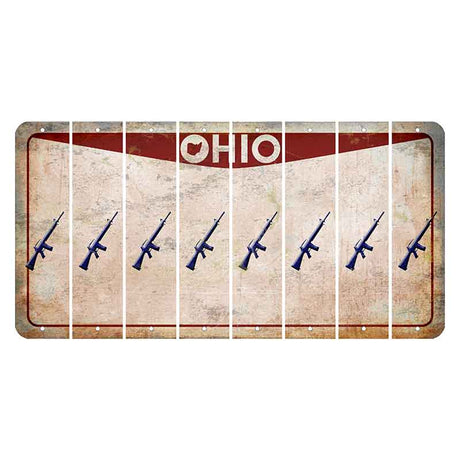 Ohio Pride Cut License Plate Strips (Set of 8) Rifle