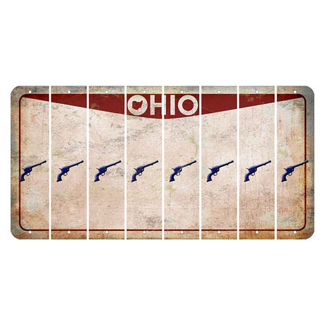 Ohio Pride Cut License Plate Strips (Set of 8) Revolver