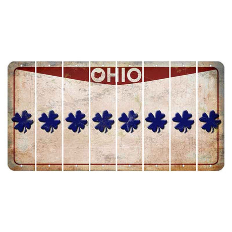 Ohio Pride Cut License Plate Strips (Set of 8) Shamrock