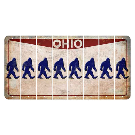 Ohio Pride Cut License Plate Strips (Set of 8) Bigfoot