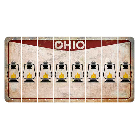 Ohio Pride Cut License Plate Strips (Set of 8) Lantern