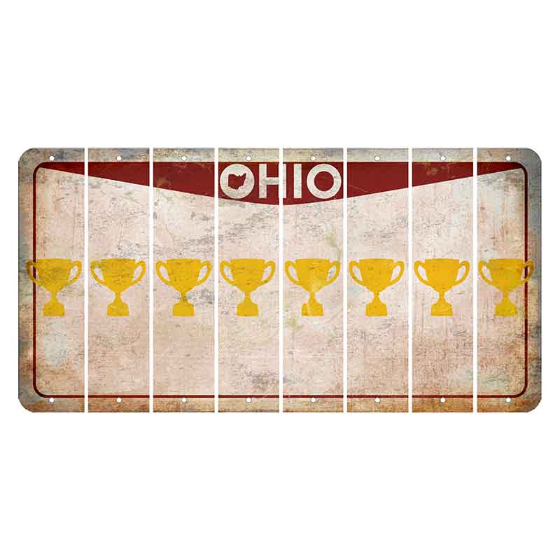 Ohio Pride Cut License Plate Strips (Set of 8) Trophy