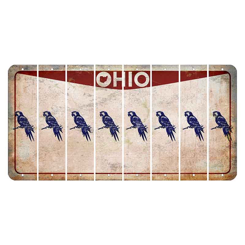 Ohio Pride Cut License Plate Strips (Set of 8) Parrot