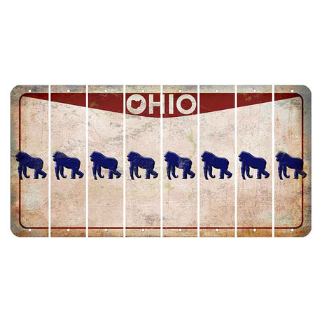 Ohio Pride Cut License Plate Strips (Set of 8) Gorilla