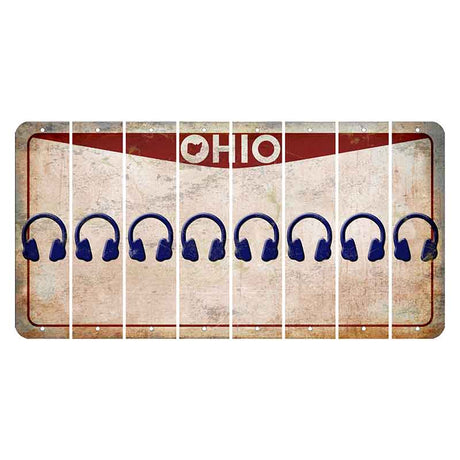 Ohio Pride Cut License Plate Strips (Set of 8) Headphones