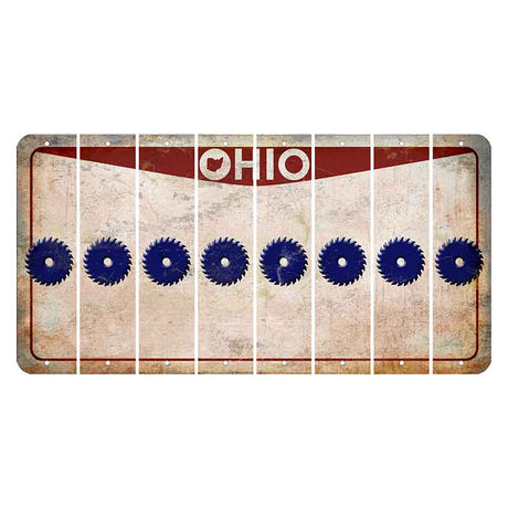 Ohio Pride Cut License Plate Strips (Set of 8) Saw Blade