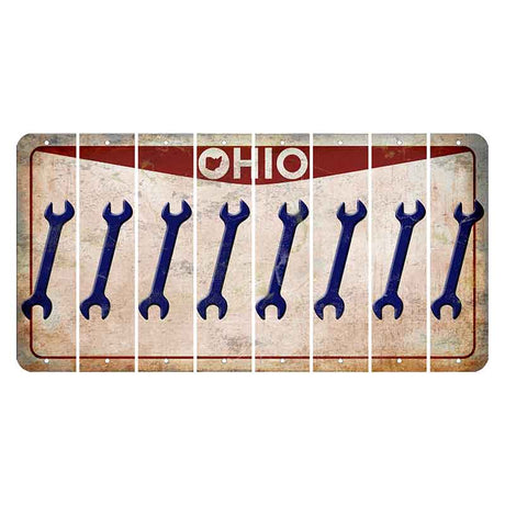 Ohio Pride Cut License Plate Strips (Set of 8) Wrench