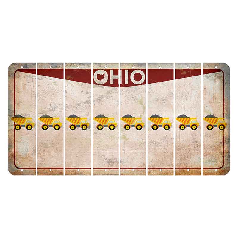 Ohio Pride Cut License Plate Strips (Set of 8) Dump Truck