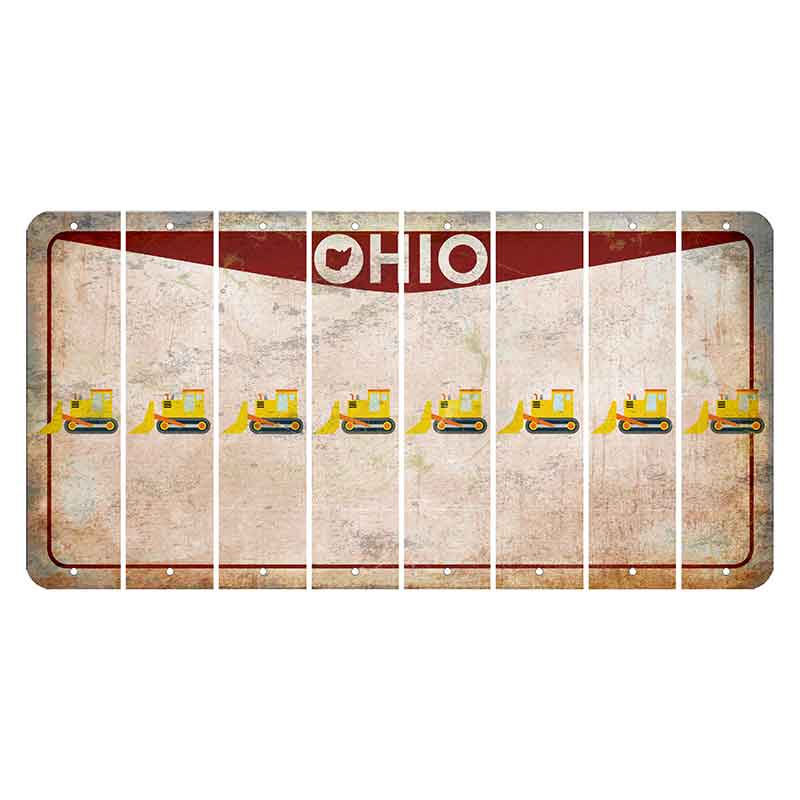 Ohio Pride Cut License Plate Strips (Set of 8) Dozer