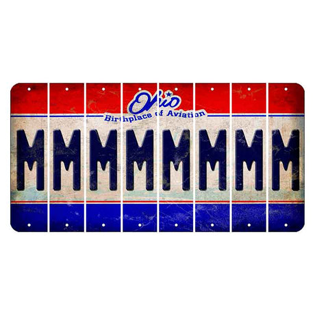 Ohio Sunburst Cut License Plate Strips (Set of 8) M