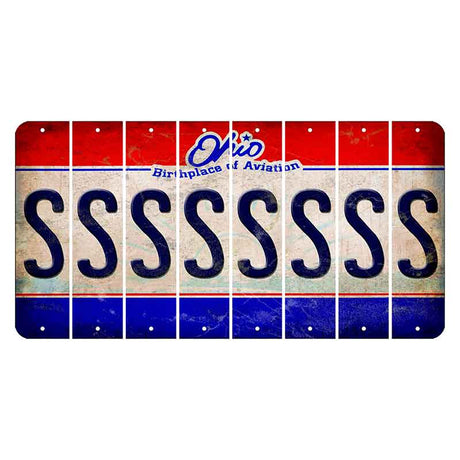 Ohio Sunburst Cut License Plate Strips (Set of 8) S