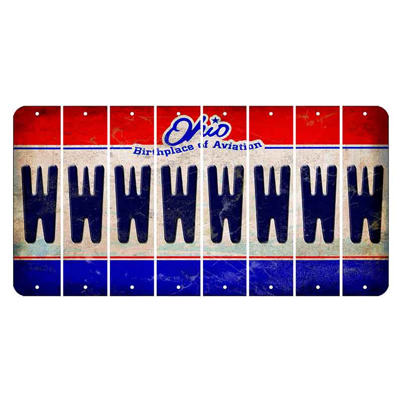 Ohio Sunburst Cut License Plate Strips (Set of 8) W