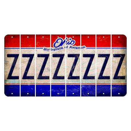 Ohio Sunburst Cut License Plate Strips (Set of 8) Z