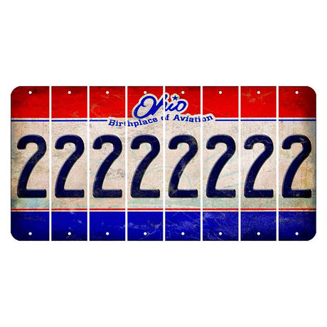 Ohio Sunburst Cut License Plate Strips (Set of 8) 2