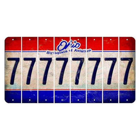 Ohio Sunburst Cut License Plate Strips (Set of 8) 7