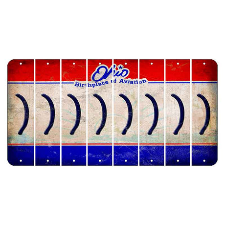 Ohio Sunburst Cut License Plate Strips (Set of 8) Parenthesis - Right