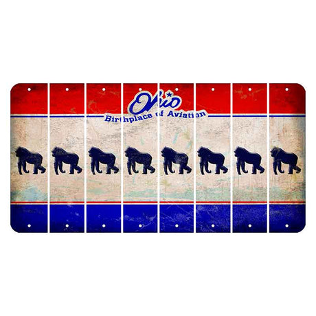 Ohio Sunburst Cut License Plate Strips (Set of 8) Gorilla