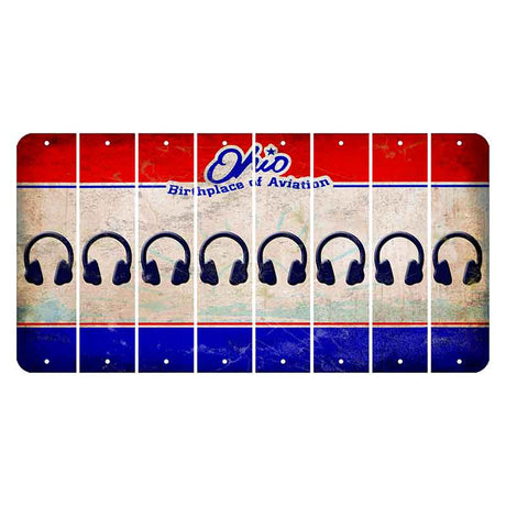 Ohio Sunburst Cut License Plate Strips (Set of 8) Headphones