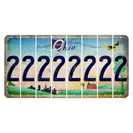 Beautiful Ohio Cut License Plate Strips (Set of 8) 2