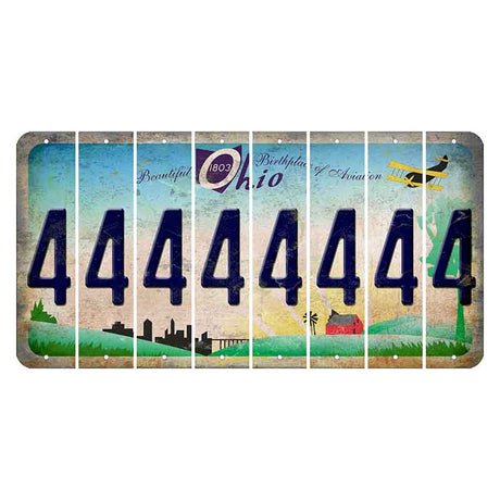 Beautiful Ohio Cut License Plate Strips (Set of 8) 4