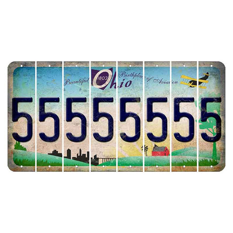 Beautiful Ohio Cut License Plate Strips (Set of 8) 5